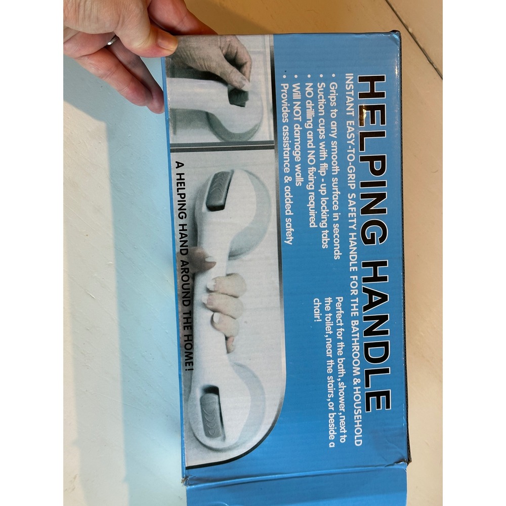 2 Pack Helping Handle Suction Cup Safety Grab Bar Bathroom Shower Assist White